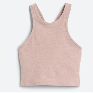 NWT Beyond Yoga Spacedye Studio Performance Cropped Tank in TAN Size S